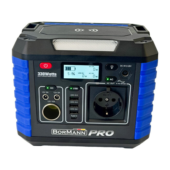 BORMANN Pro BBC5010 Power Station 330W, 288Wh/27000Mah, 12V/24V, Ac, Dc,Type C, Usb-A - Image 5