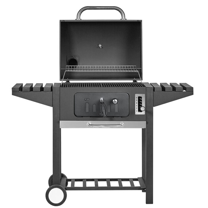 Bormann Elite BBQ1940 Ψησταριά Κάρβουνου-Καπνιστήρι 60x45,με Θερμόμετρο, Ρυθμιζόμενη Βάση 6 Θέσεων - Image 2