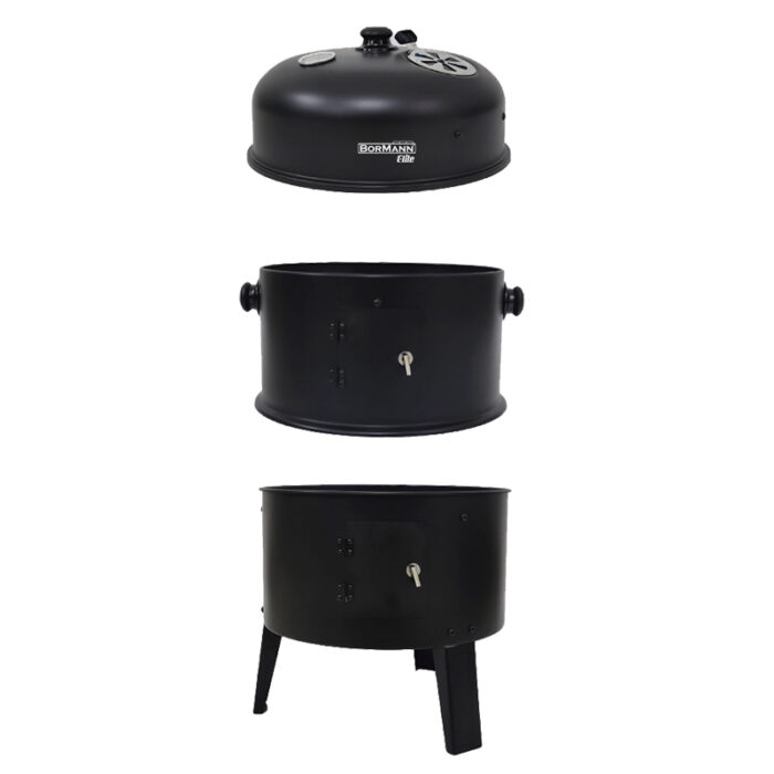 BORMANN Elite BBQ1970 Ψησταριά Κάρβουνου/Καπνιστήριο 2 σε 1 με Ρόδες - Image 2