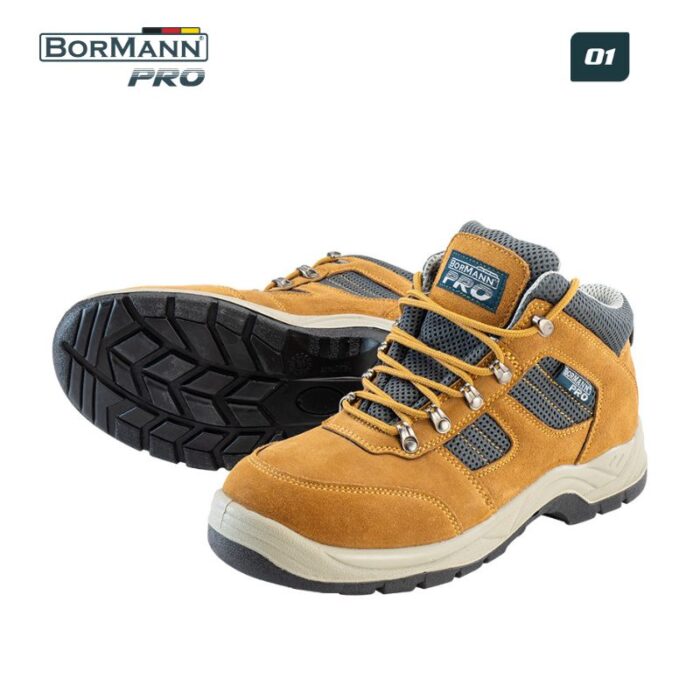 BORMANN Pro BPP8141 Μποτάκι Εργασίας O1, Δέρμα Suede, Austin No.41