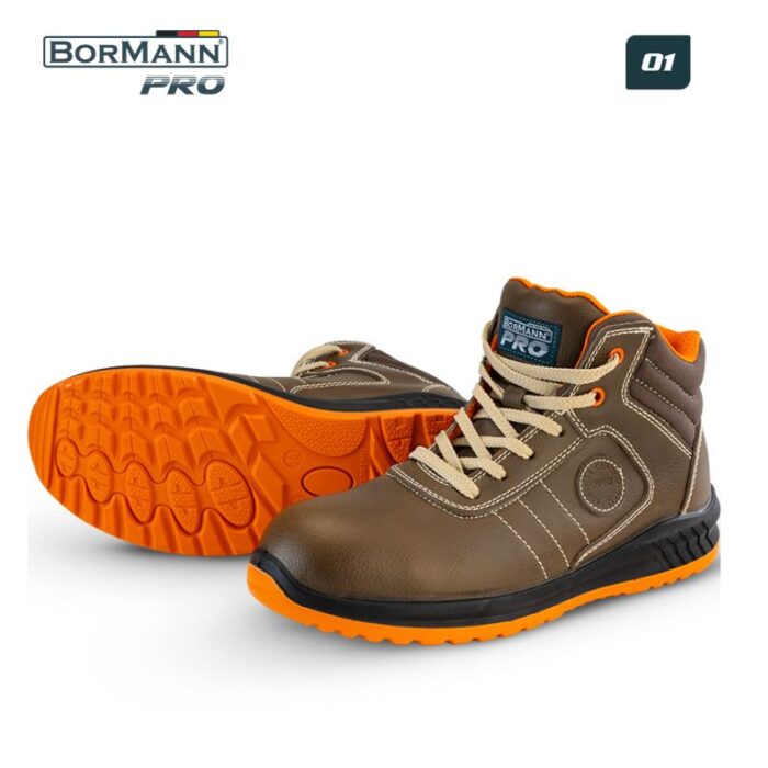 BORMANN Pro BPP8151 Μποτάκι Εργασίας O1, Δέρμα Nubuck, Dover No.41