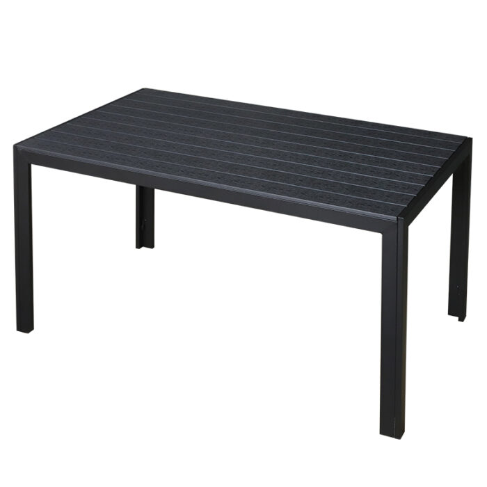 BORMANN BSP1156 Τραπέζι Εξ. Χώρου 150x90x72cm, Από Τεχνητό Ξύλο & Αλουμίνιο, Γκρι Σκελετός