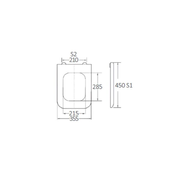 BORMANN BTW1000 Κάλυμμα Λεκάνης Hydra Soft Close 2590gr, Duroplast 450x355mm - Image 2