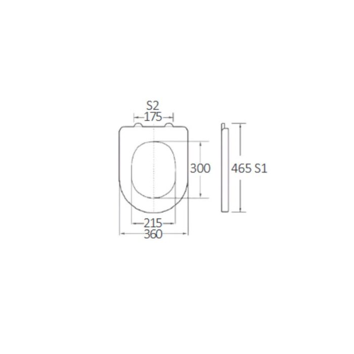 BORMANN BTW1010 Κάλυμμα Λεκάνης Gemini Soft Close 2551gr, Duroplast 465x360mm - Image 2