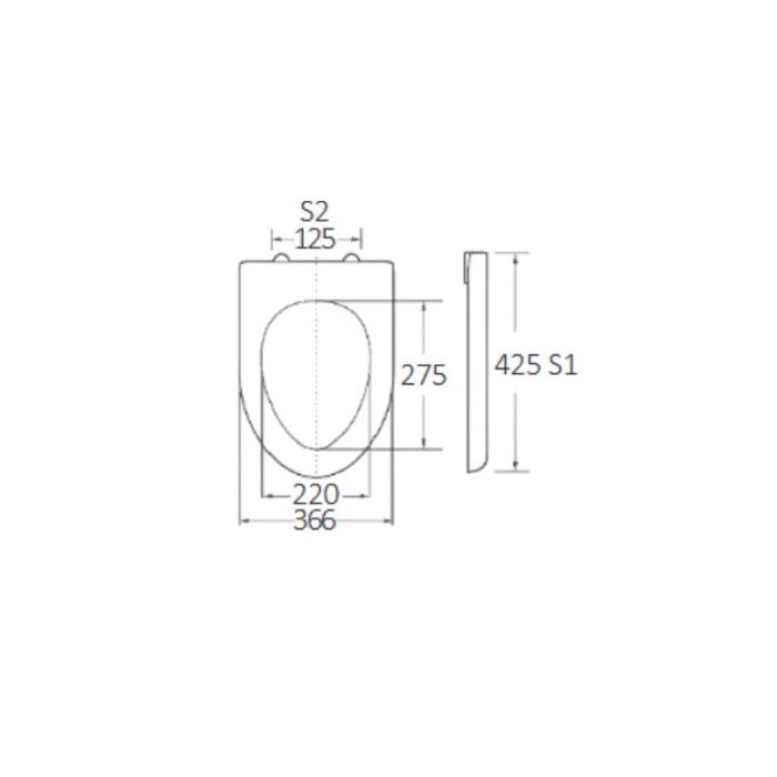 BORMANN BTW1020 Κάλυμμα Λεκάνης Norma Soft Close 2460gr, Duroplast 425x366mm - Image 2