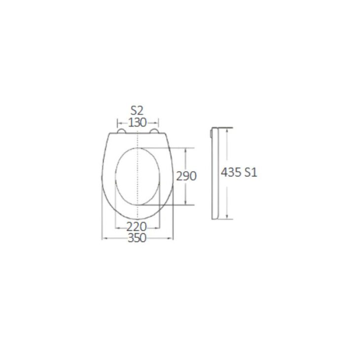 BORMANN BTW1040 Κάλυμμα Λεκάνης Libra Soft Close 2268gr, Duroplast 435x350mm - Image 2