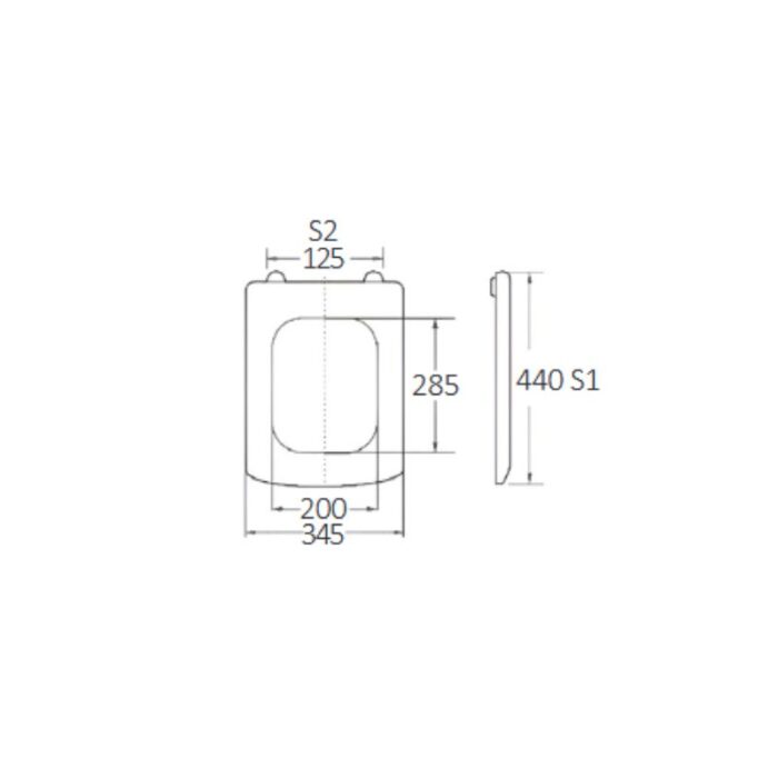 BORMANN BTW1075 Κάλυμμα Λεκάνης Virgo Soft Close 2520gr, Duroplast 440x345mm - Image 2
