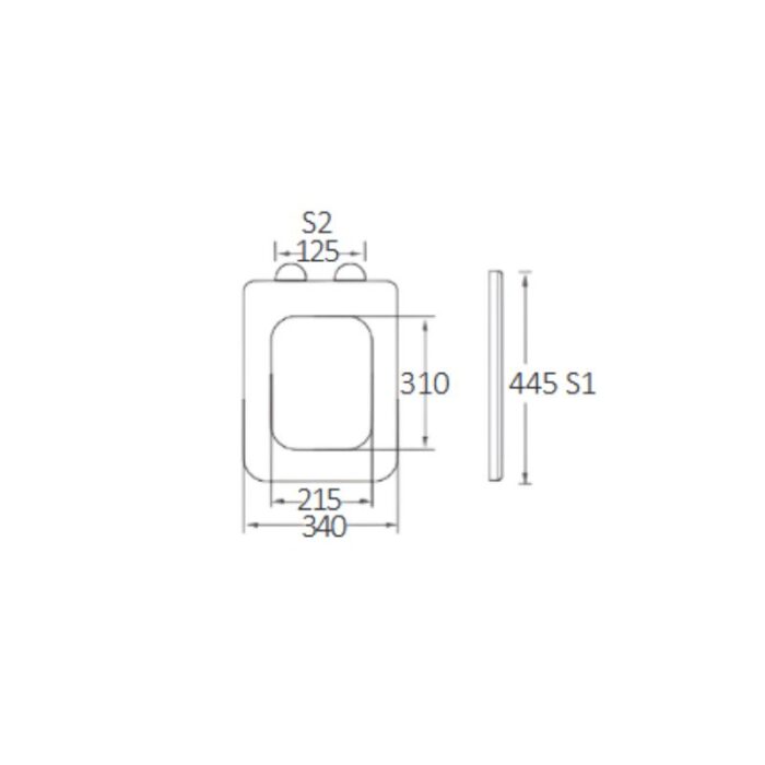 BORMANN BTW1080 Κάλυμμα Λεκάνης Leo Soft Close 2100gr, Duroplast 445x340mm - Image 2