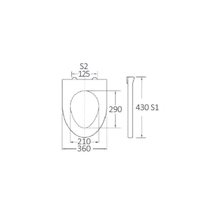 BORMANN BTW1085 Κάλυμμα Λεκάνης Aqua Close 2020gr, Duroplast 430x360mm - Image 3