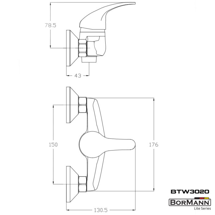 BORMANN BTW3020 Μπαταρία Μπάνιου "Iris" 40mm,Αναμεικτική 650gr - Image 2