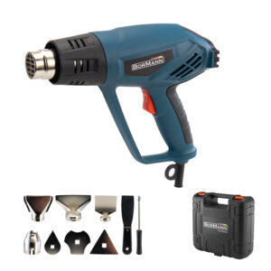 BORMANN BHG2200 Πιστόλι Θερμού Αέρα 2000W Και Αξεσουάρ σε Βαλίτσα