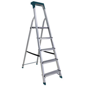 BORMANN Pro BHL9005 Σκάλα Αλουμινίου 4+1 Σκαλιά Με Θήκη Εργαλείων