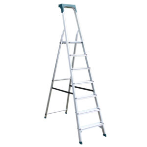 BORMANN Pro BHL9015 Σκάλα Αλουμινίου 6+1 Σκαλιά Με Θήκη Εργαλείων