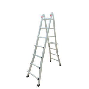 BORMANN Pro BHL9080 Σκάλα Αλουμινίου Διπλή 4X4, Πολλαπλών Χρήσεων, Τηλεσκοπική