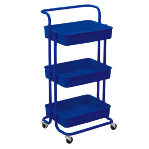 BORMANN Elite BPC2272 Τρόλεϊ Κουζίνας 3 Θέσεων, Μεταλλικό , 43x36x86cm, Μπλε
