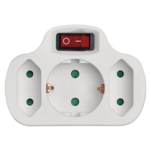 BORMANN BCR1155 Αντάπτορας Πρίζας 1 Σούκο-2 Διπολικές με Διακόπτη