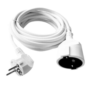 BORMANN BCR2200 Προέκταση Καλωδίου Σούκο 5m,3X1.5mm,Λευκή