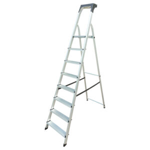 BORMANN Pro BHL9020 Σκάλα Αλουμινίου 7+1 Σκαλιά Με Θήκη Εργαλείων