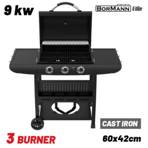 BORMANN Elite BBQ6030 Ψησταριά Υγραερίου FORGE 3 Εστιών με Μαντεμένια Σχάρα