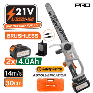 NAKAYAMA Pro EC1230 Κλαδευτικό Αλυσοπρίονο Μπαταρίας 21V,Brushless,Λάμα 30cm,1.4kg