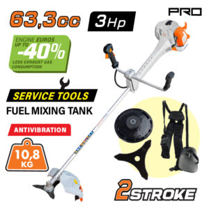 NAKAYAMA Pro PB7700 Θαμνοκοπτικό Βενζίνης 3Hp, 63,3cc Με Αντιδόνηση