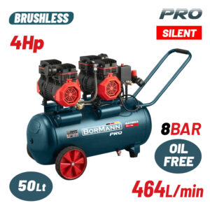 BORMANN BAT5013 Αεροσυμπιεστής Μονομπλόκ,Oil Free,Silent,Brushless,4Hp,50L,464L/min