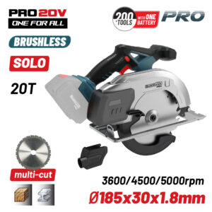 BORMANN Pro BBP5355 Δισκοπρίονο Ξύλου/Μετάλλου Μπαταρίας 20V,Li-Ion,3600/4500/5000rpm,Κοπή 64mm,SOLO