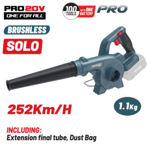 BORMANN Pro BBP5365 Φυσητήρας-Αναρροφητήρας Μπαταρίας 20V,Li-Ion,Ταχύτητα Αέρα 252km/h,SOLO