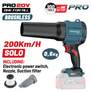 BORMANN Pro BBP5442 Φυσητήρας-Απορροφητήρας Compact,Brushless Μπαταρίας 20V, SOLO