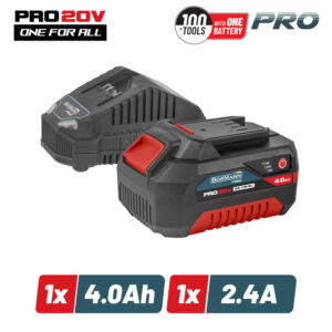 BORMANN Pro BBP9940 Starter Kit 20V, Μπαταρία 4.0Ah & Φορτιστής 2.4Α